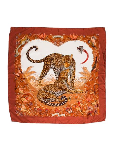 red hermes pocket jungle love red scarf 16x16|hermes scarves for women.